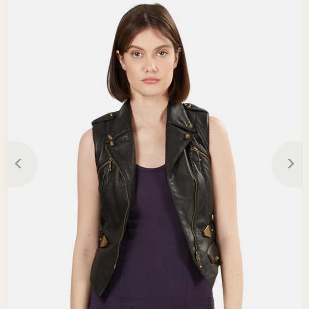 Alexander Wang leather Jacket Gold Detail buckle Small jacket